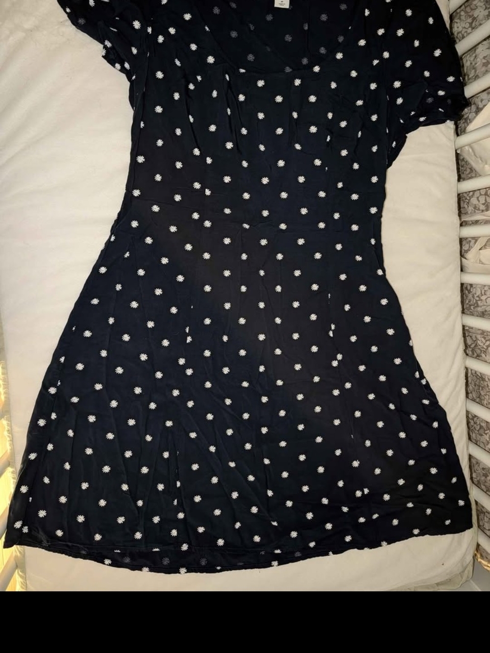 Women's Floral Mini Dress in Black & White Like New